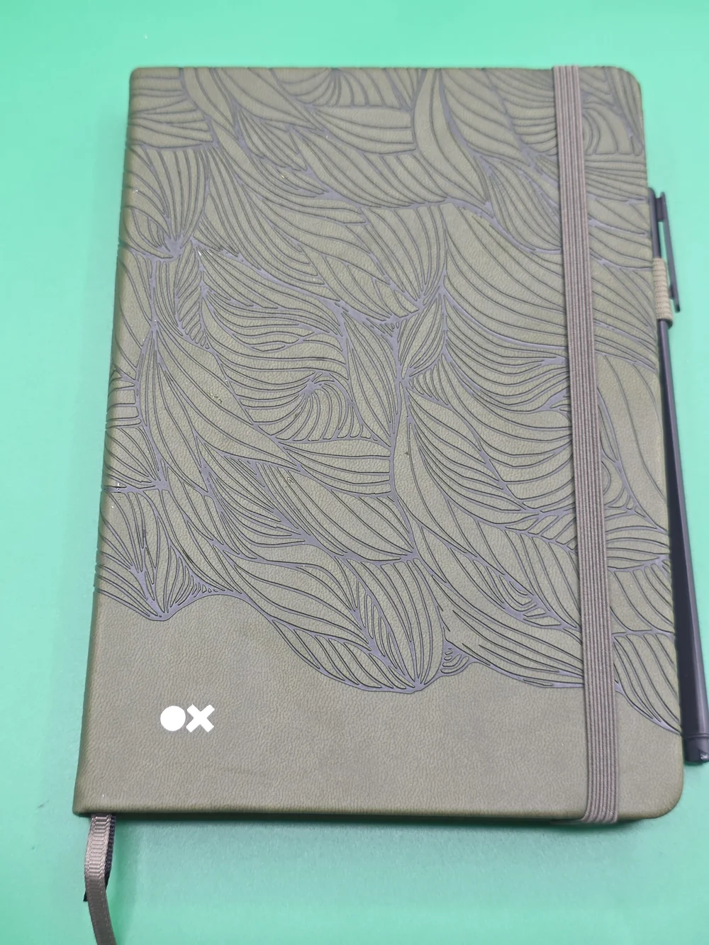 Scribbles That Matter A5 Dotcross Planner 2023 Dated Green Leaf + Pen